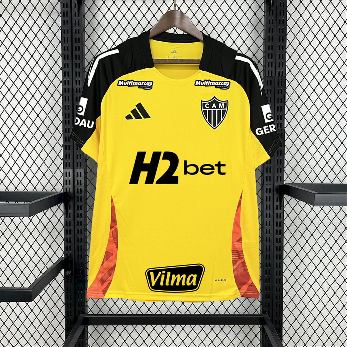 Atletico Mineiro 2025/26 Training Jersey Yellow Full Sponsor