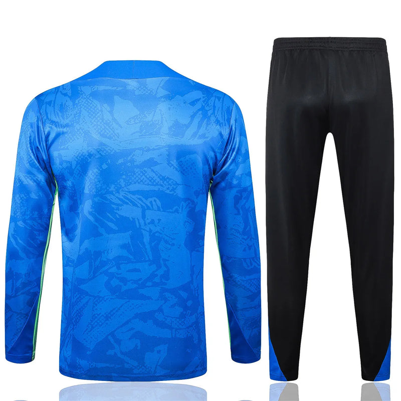 Mens Barcelona Training Suit Green - Blue 2024/25