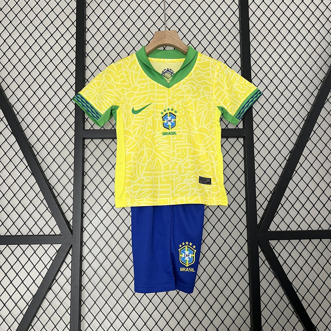 Brazil Home Retro Kids Kit 2024