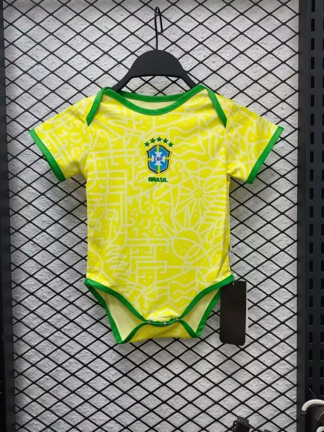 Body Baby Brazil Amarelo/Verde Brasil 2024/25
