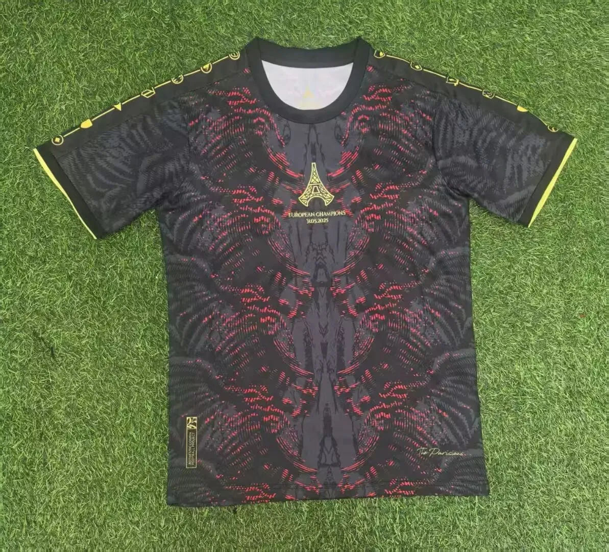 Paris Saint-Germain 25/26 European Champions Black Jersey - Fan Version