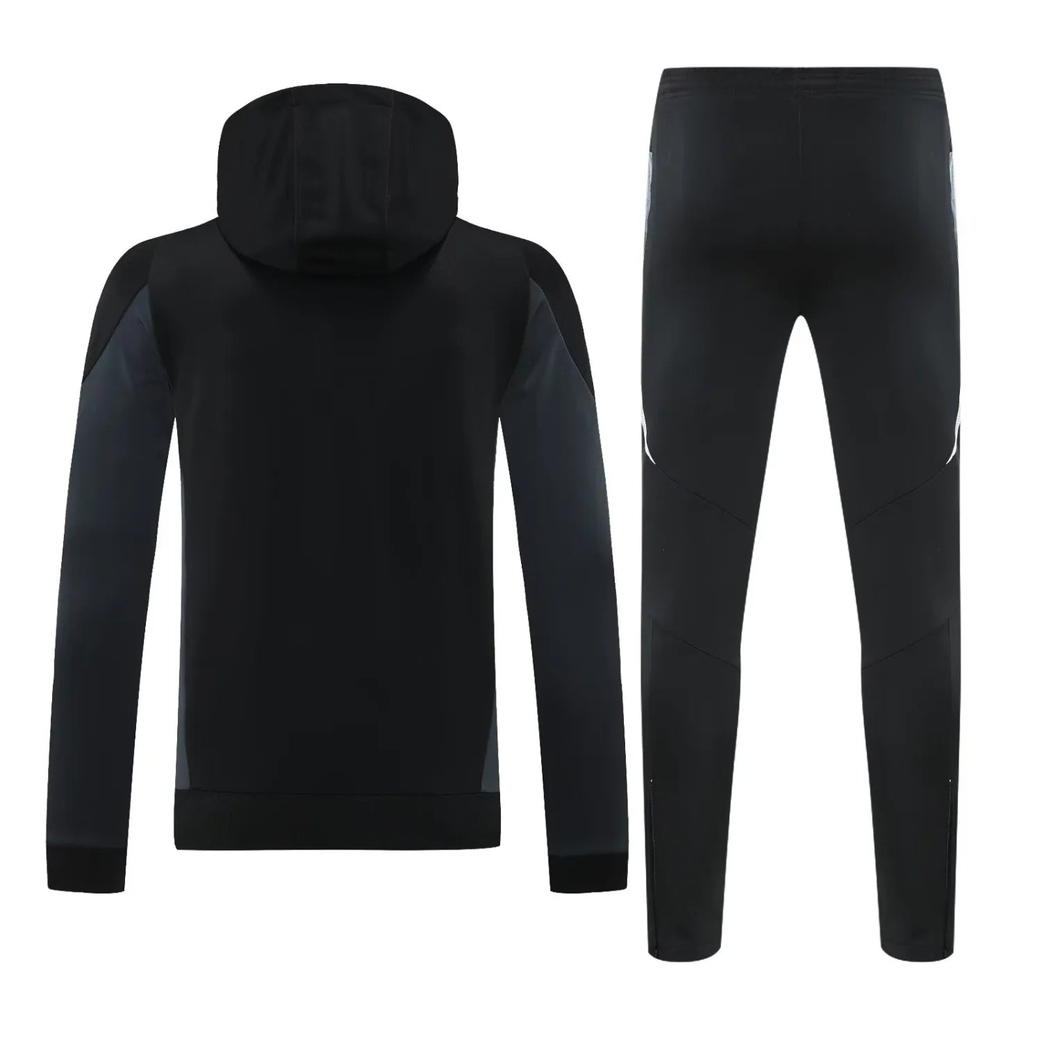 Mens Manchester United Hoodie Sweatshirt + Pants Training Suit Black 2024/25