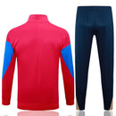 Mens Barcelona Jacket + Pants Training Suit Red 2024/25