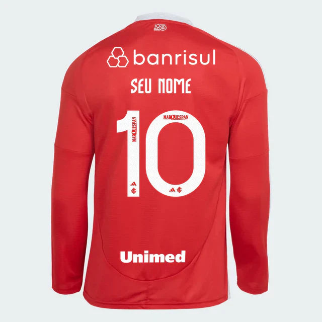 Internacional I Home Jersey Long Sleeve 2025/26 Sponsor - Fan Version