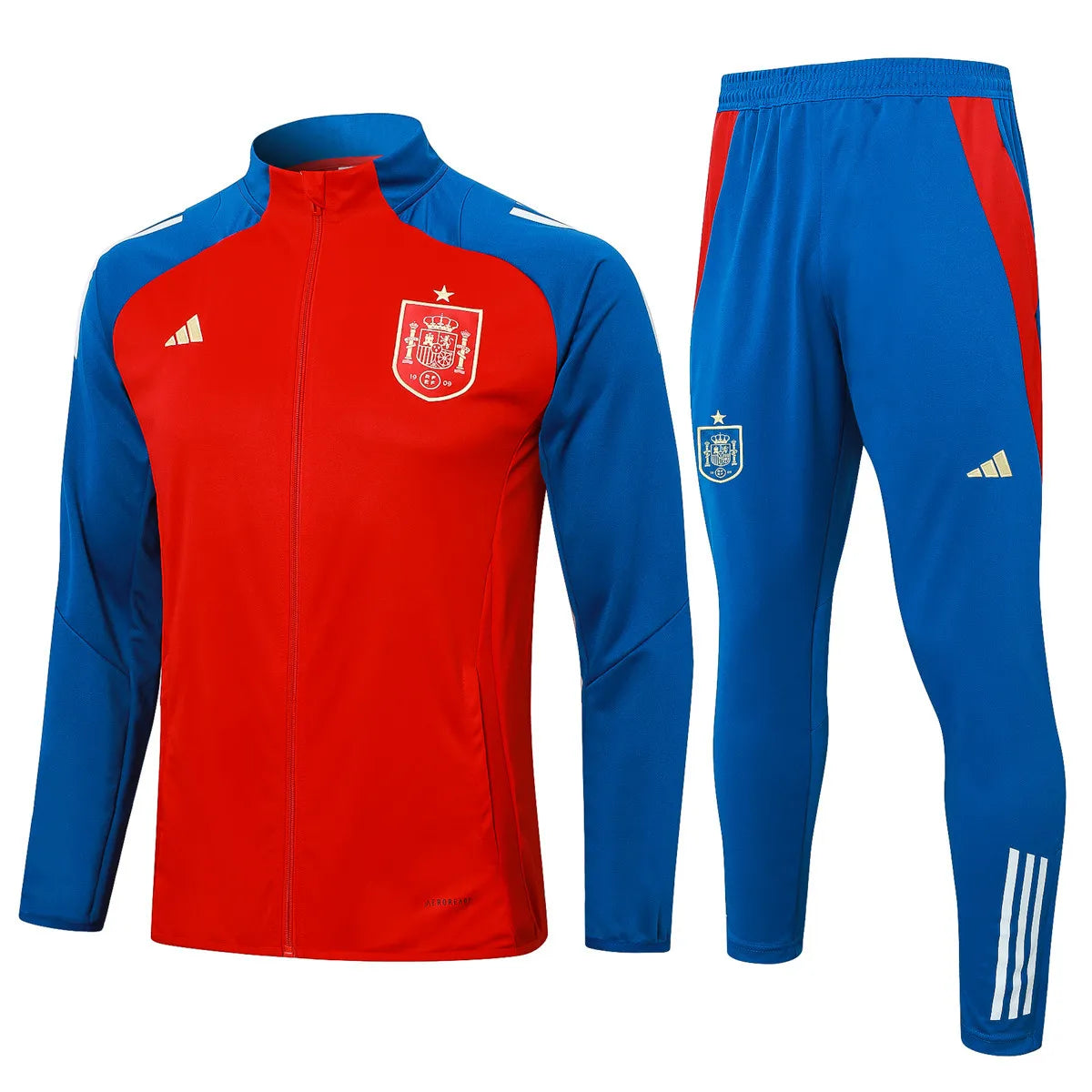 Mens Spain Jacket + Pants Training Suit Red 2024