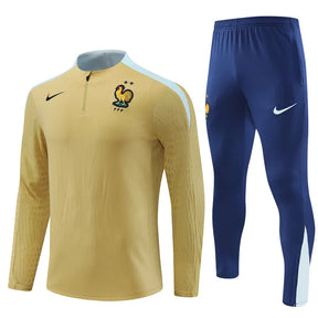 Mens France Training Suit Gold 2024