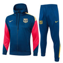 Mens Barcelona Hoodie Jacket + Pants Training Suit Royal 2024/25