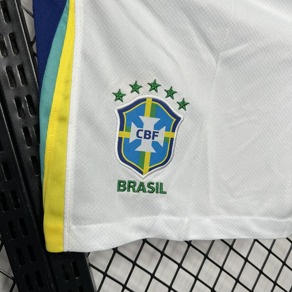 Brazil Away Shorts White 2024/25