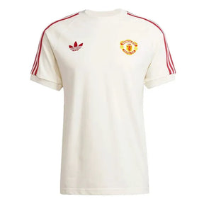 Mens Manchester United Jersey 3 Stripes Pure Cotton White Shirt 2024/25 - Match