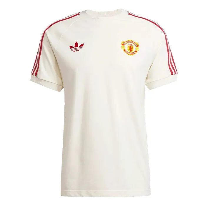 Mens Manchester United Jersey 3 Stripes Pure Cotton White Shirt 2024/25 - Match