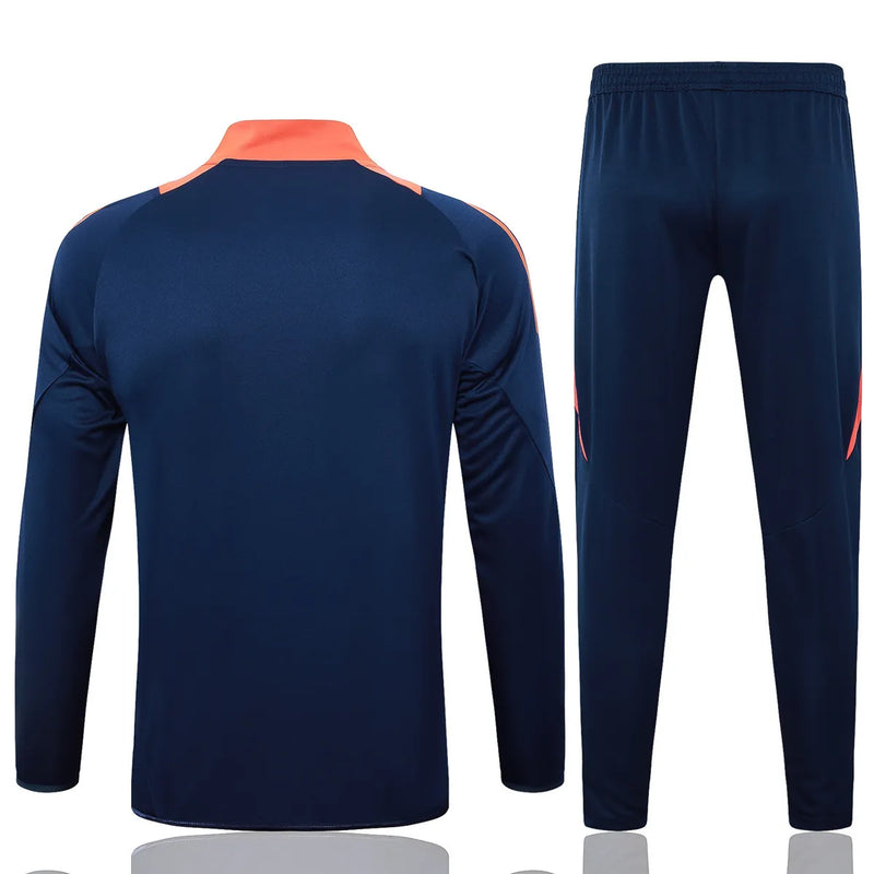 Mens Manchester United Jacket + Pants Training Suit Royal 2024/25