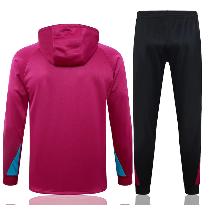 Mens PSG Hoodie Sweatshirt + Pants Training Suit Purple 2024