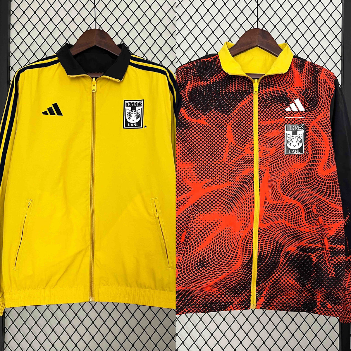 Tigres Orange&Yellow Trench Coat Reversible Windbreaker Double-Sides Jacket 2024/25