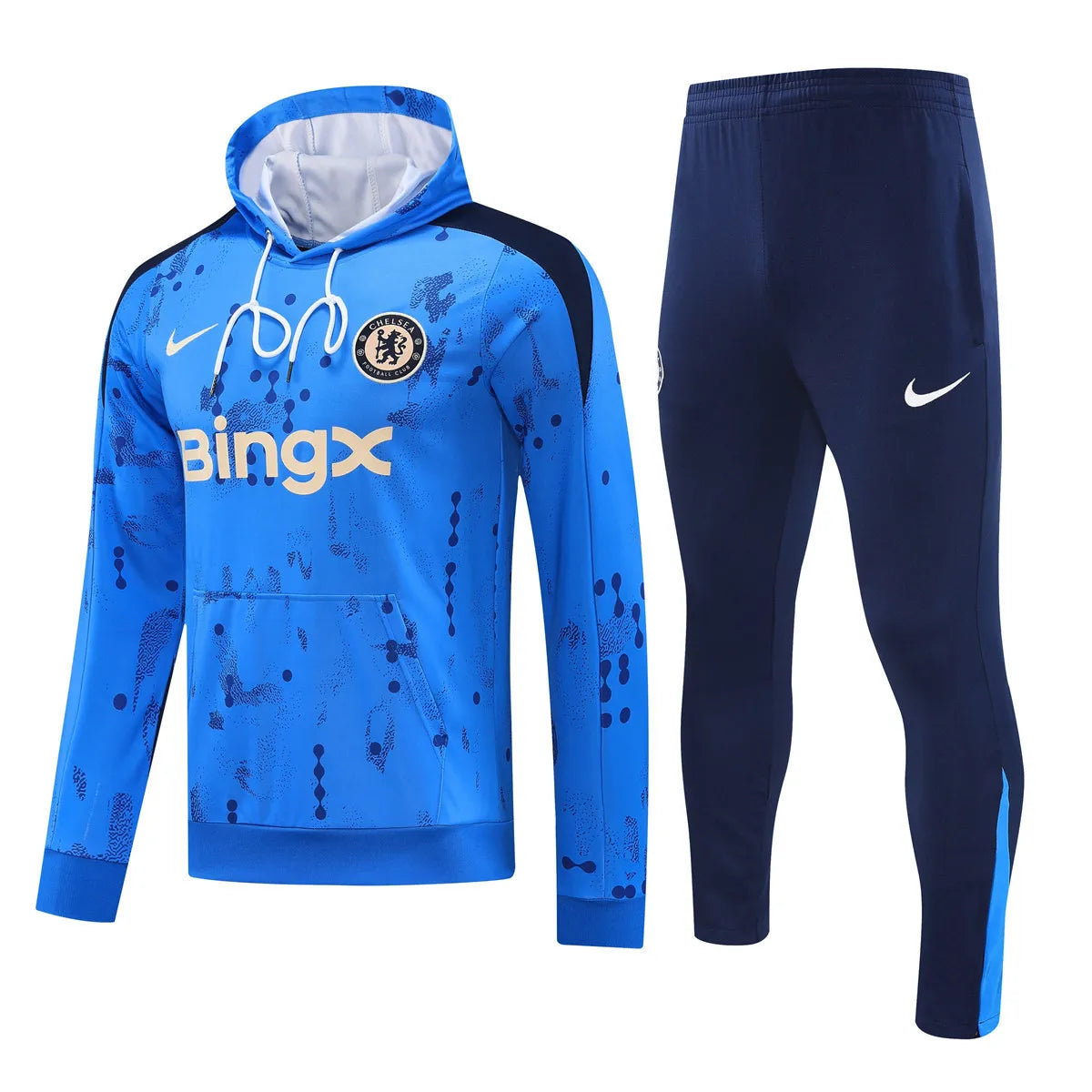 Mens Chelsea Hoodie Sweatshirt + Pants Training Suit Royal 2024/25