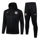 Mens Barcelona Hoodie Jacket + Pants Training Suit Black 2024/25