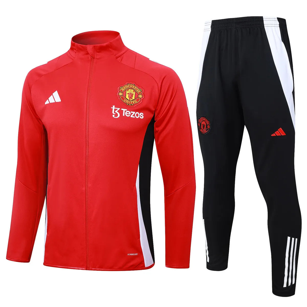 Mens Manchester United Jacket + Pants Training Suit Black 2024/25