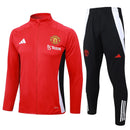 Mens Manchester United Jacket + Pants Training Suit Black 2024/25