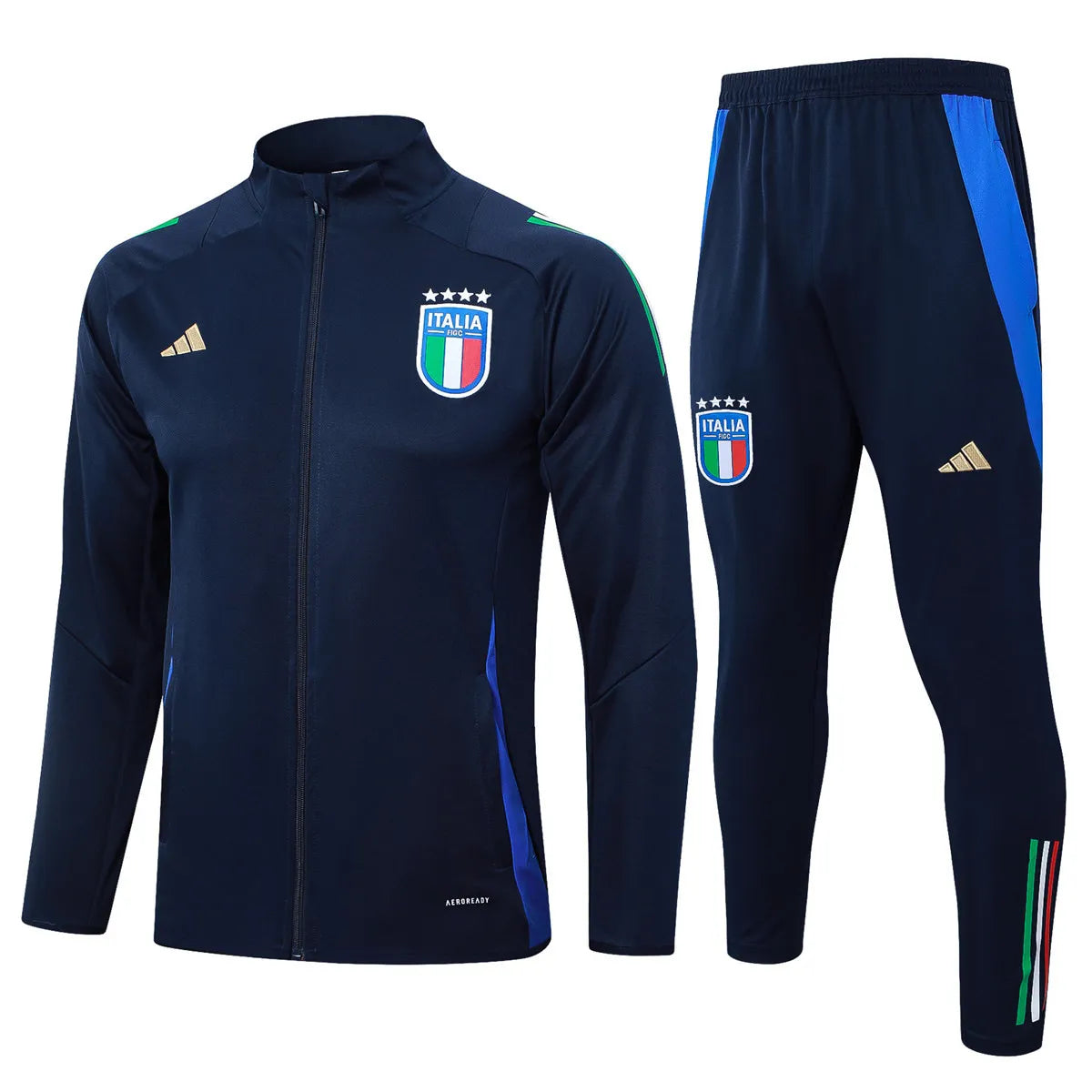 Mens Italy Jacket + Pants Training Suit Royal 2024