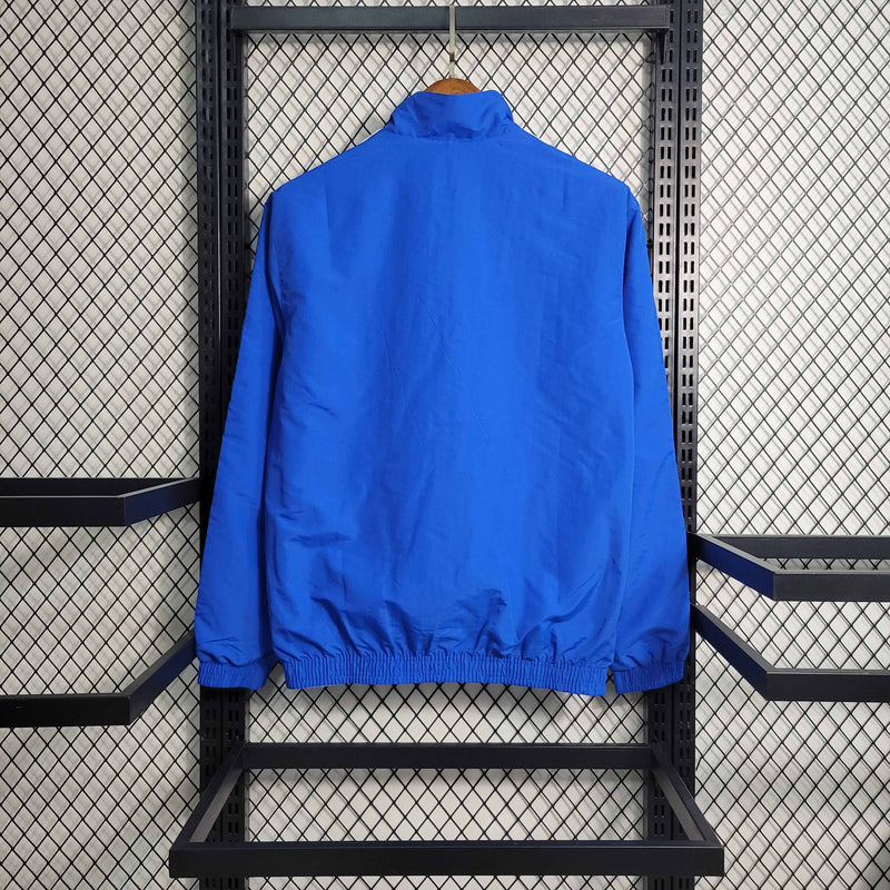 Cruzeiro Reversible Windbreaker Jacket Blue and White