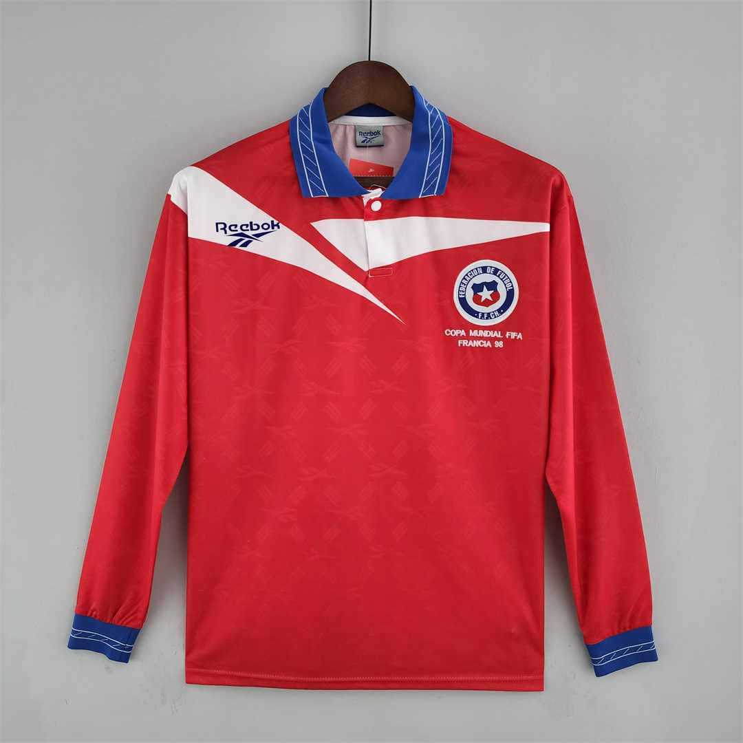 Chile Retro 1998 Home Long Sleeve Jersey