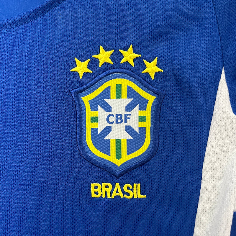 Brazil Away Retro Kids Kit 2002