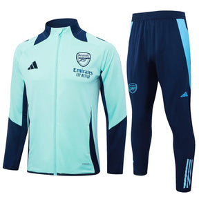 Mens Arsenal Jacket + Pants Training Suit Light Green 2024/25