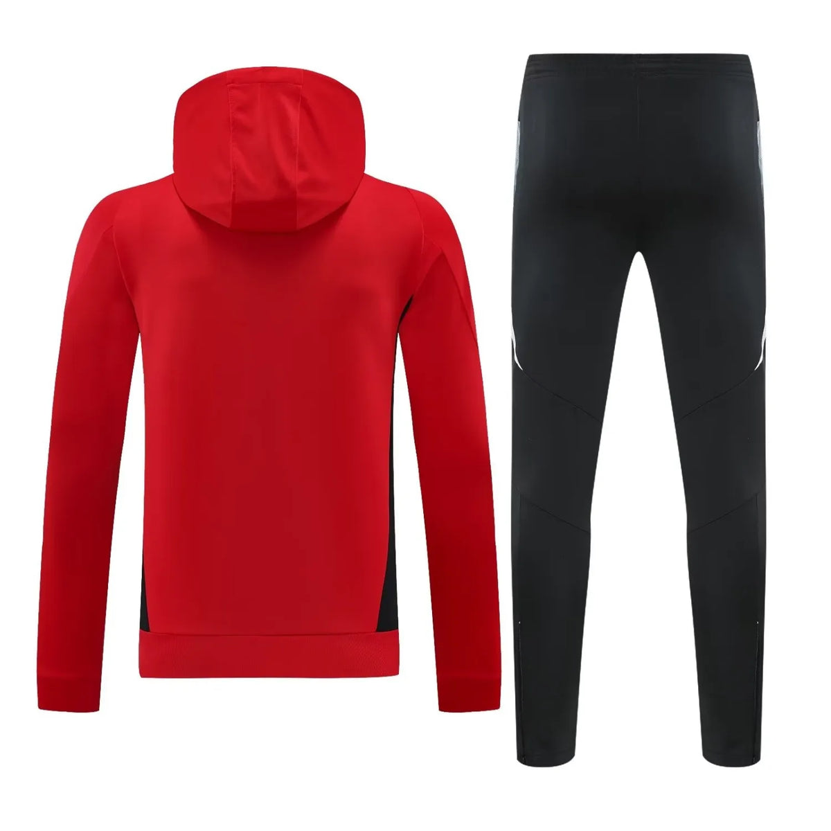 Mens Manchester United Hoodie Sweatshirt + Pants Training Suit Red 2024/25