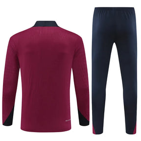 Mens England Training Suit Burgundy 2024