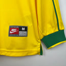Brazil Retro Home 1998 Long Sleeve Jersey
