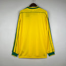 Brazil Retro Home 1998 Long Sleeve Jersey