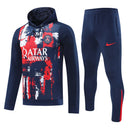 Mens PSG Hoodie Sweatshirt + Pants Training Suit Royal Patterns 2024/25