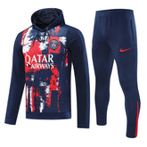 Mens PSG Hoodie Sweatshirt + Pants Training Suit Royal Patterns 2024/25