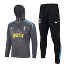 Mens Tottenham Hotspur Hoodie Sweatshirt + Pants Training Suit Dark Grey 2024/25