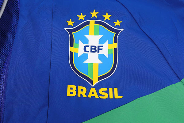 Brazil 2024 Blue Windbreaker Jacket