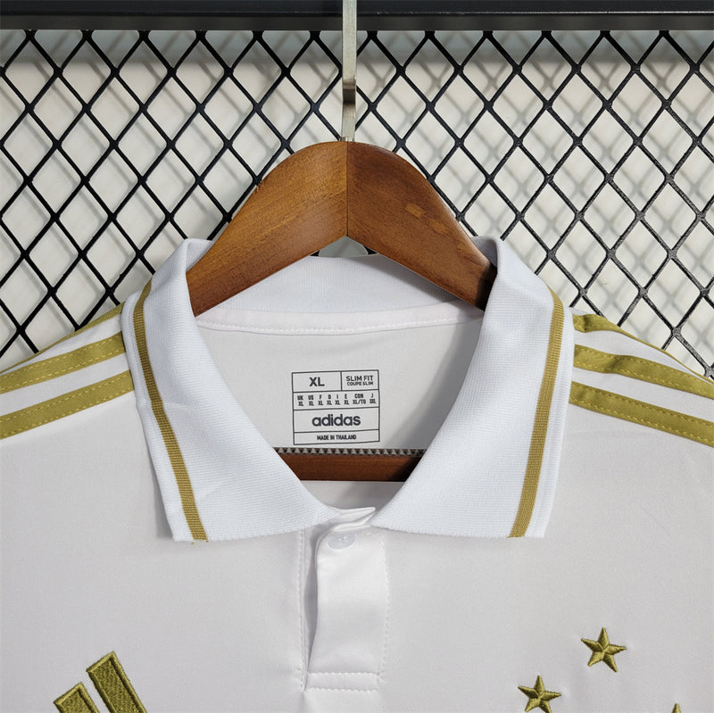 Cruzeiro Polo White and Gold Jersey