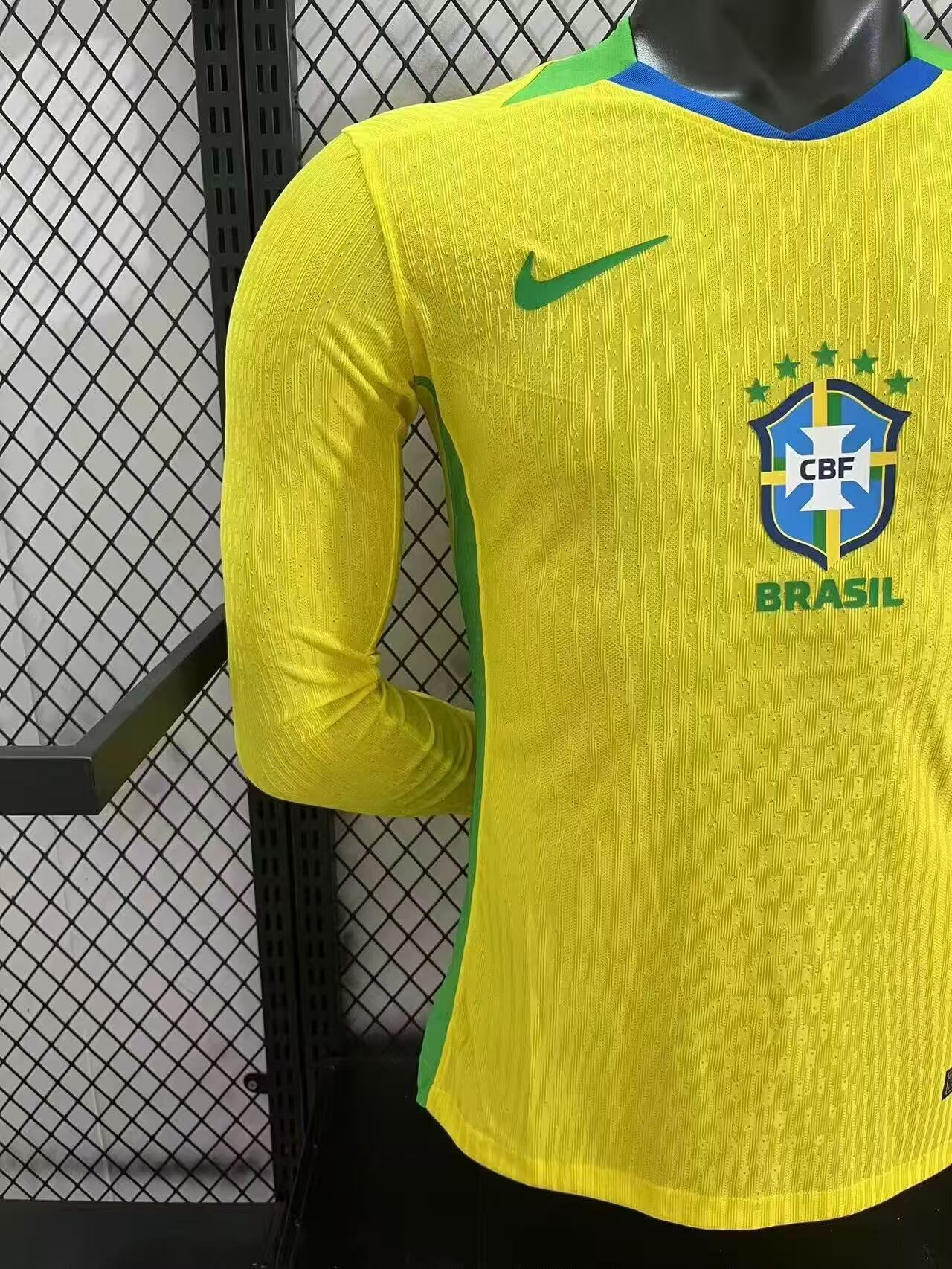 Brazil 2025/26 Home Long Sleeve - Authentic Player [Slim Fit]