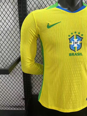 Brazil 2025/26 Home Long Sleeve - Authentic Player [Slim Fit]