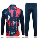 Mens PSG Jacket + Pants Training Suit Red / Blue 2024/25