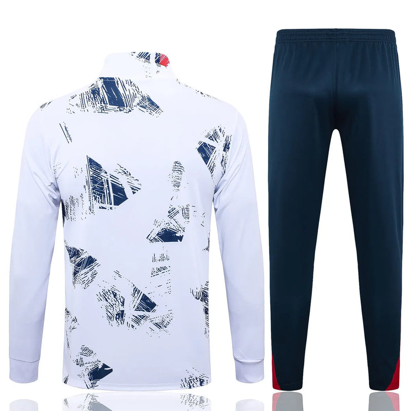 Mens PSG Jacket + Pants Training Suit White 2024/25