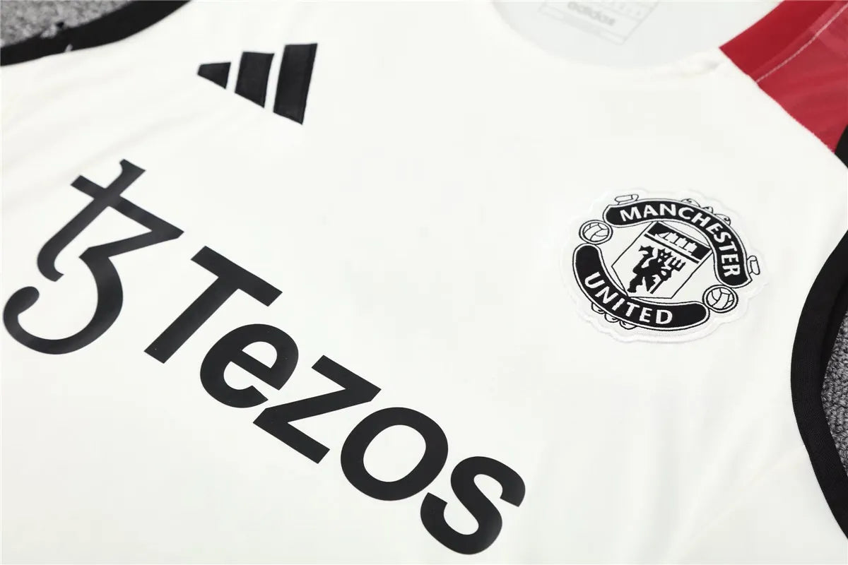 Mens Manchester United Singlet Suit White 2024/25