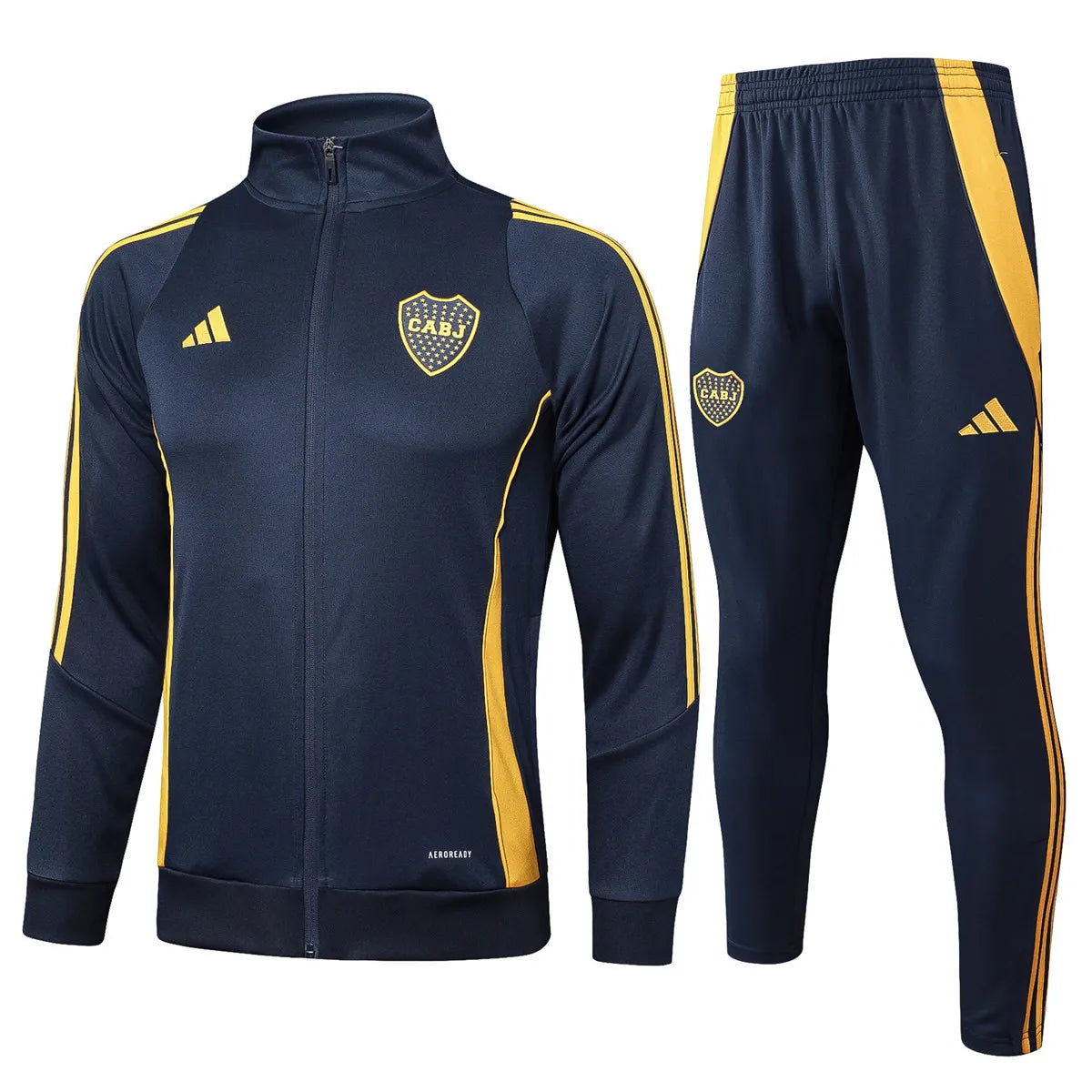 Mens Boca Juniors Jacket + Pants Training Suit Dark Grey 2024/25