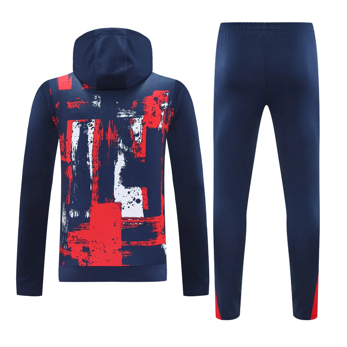 Mens PSG Hoodie Sweatshirt + Pants Training Suit Royal Patterns 2024/25
