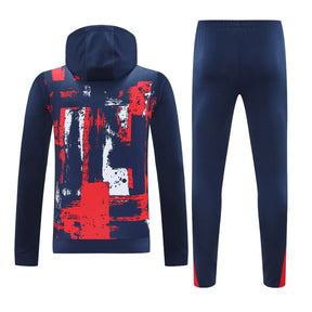 Mens PSG Hoodie Sweatshirt + Pants Training Suit Royal Patterns 2024/25