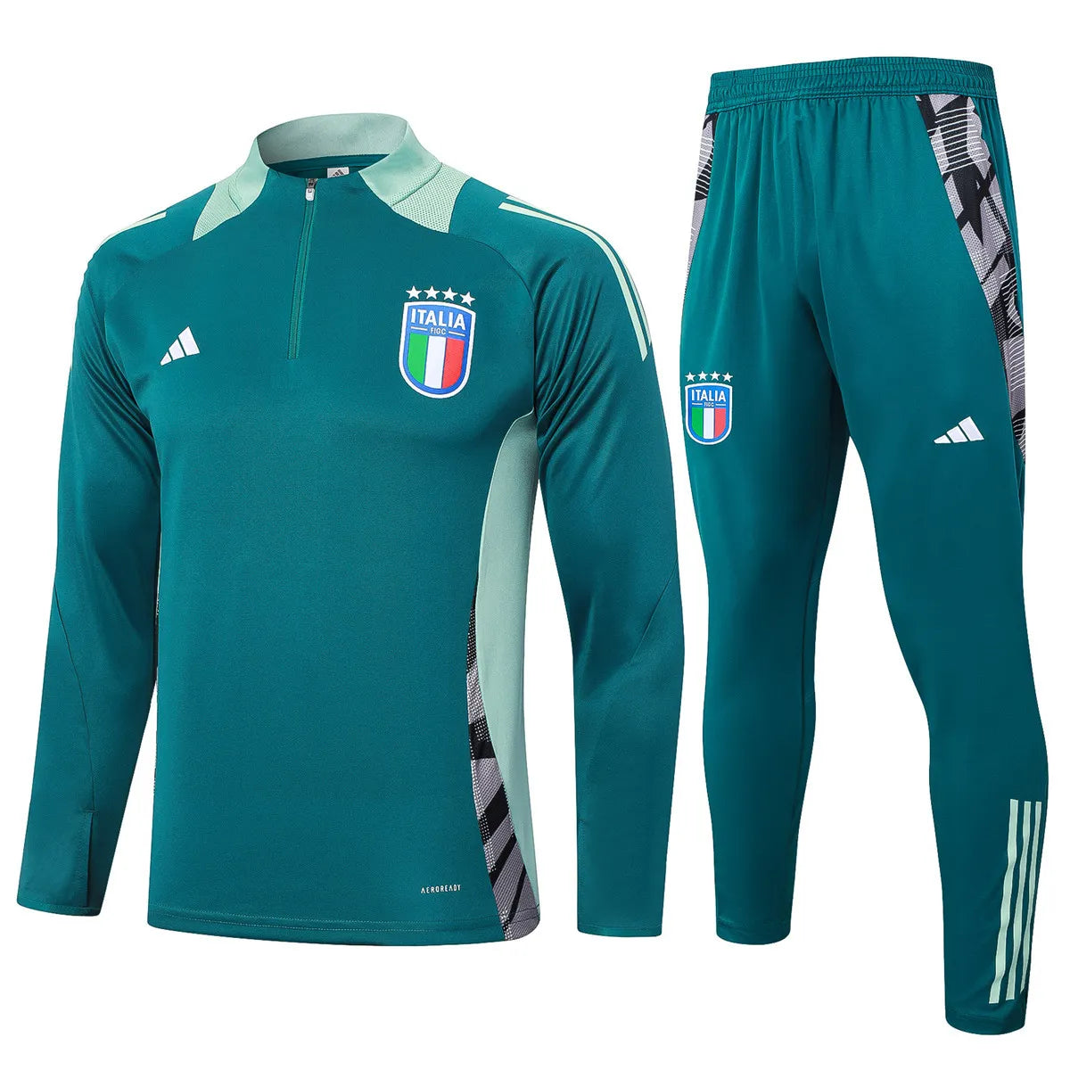 Mens Italy Training Suit Dark Green 2024/25