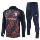 Mens Olympique Marseille Training Suit Orange - Royal 2024/25
