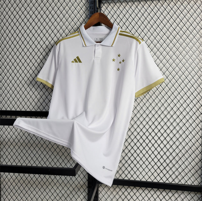 Cruzeiro Polo White and Gold Jersey