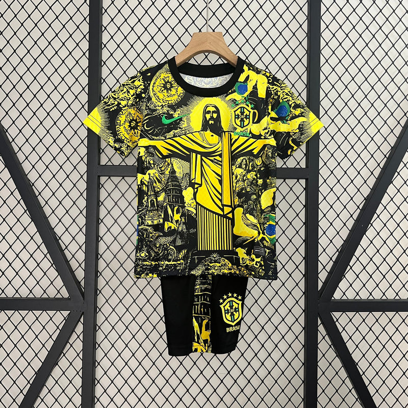 Brazil Special Edition Kit Kids - Cristo Redentor Yellow