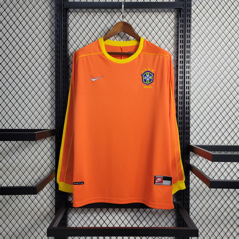 Brazil Goalkeeper Long Sleeve 1998 Orange