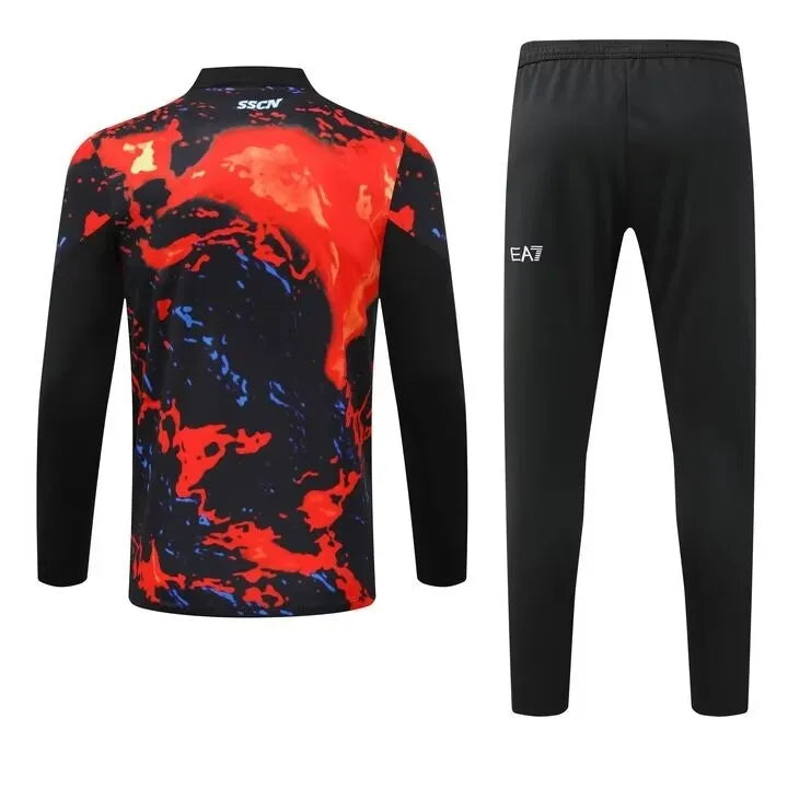 Mens Napoli Training Suit Red-Black 2024/25
