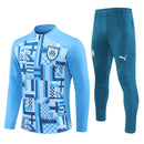 Mens Olympique Marseille Training Suit Blue Pattern 2024/25